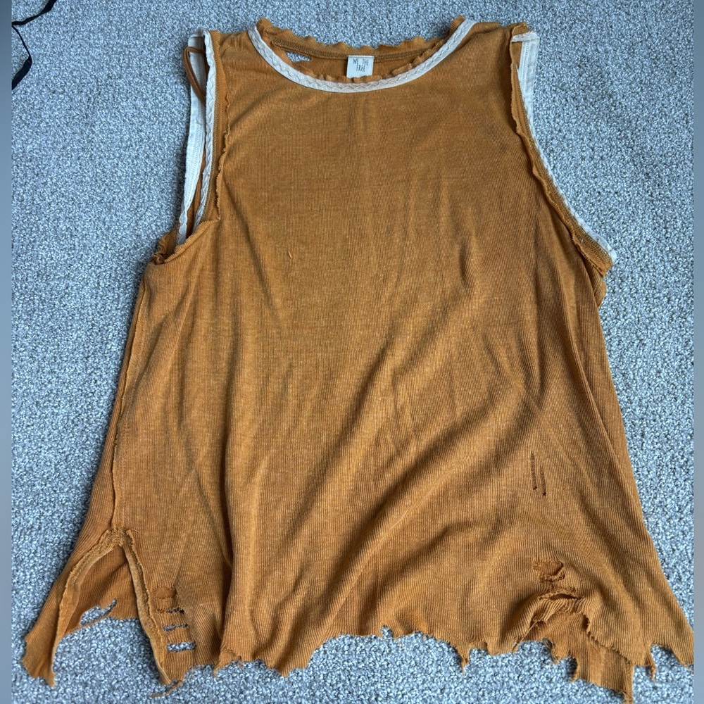 Free People Women's Sleeveless Distressed Top